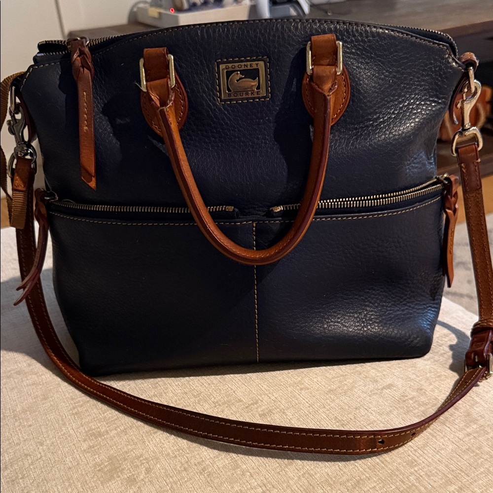 Dooney & Bourke Dark Blue Leather Satchel